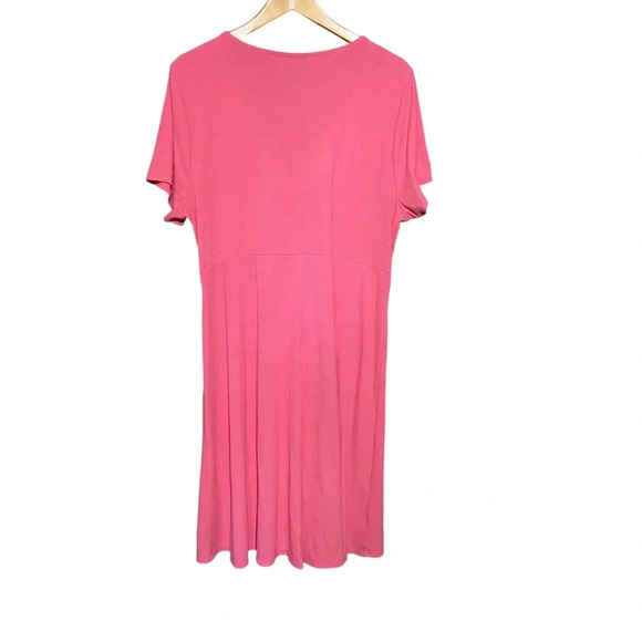 TORRID‎ Coral Mini Rib Knit Twist Front Skater Dress Size 2 ( 2X ) - Picture 3 of 7